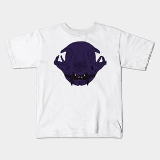 Cat Skull Midnight Kids T-Shirt